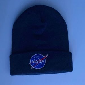 Navy blue NASA beanie